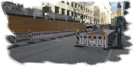 HVZ München: Verkehrssicherung an einer Baustelle